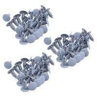 90 Pieces Plastic Fastening Screws Gray Flange Clips for 6mm x 6.7mm Hole