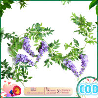 ดอกไม้ดอกวิสทีเรียปลอมพวงมาลัยปลอมดอกไม้ Wisteria มาลัย190ซม. สำหรับตกแต่งห้องนอนผนังงานแต่งงานในร่มกลางแจ้ง