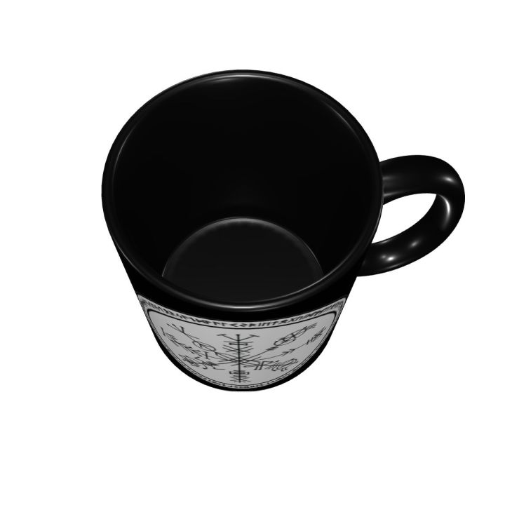 high-end-cups-ไวกิ้งรูนวงกลมไวกิ้งตลกกราฟิกถ้วยแก้วพิมพ์แก้ว-r339อารมณ์ขันกราฟิกถ้วยชา