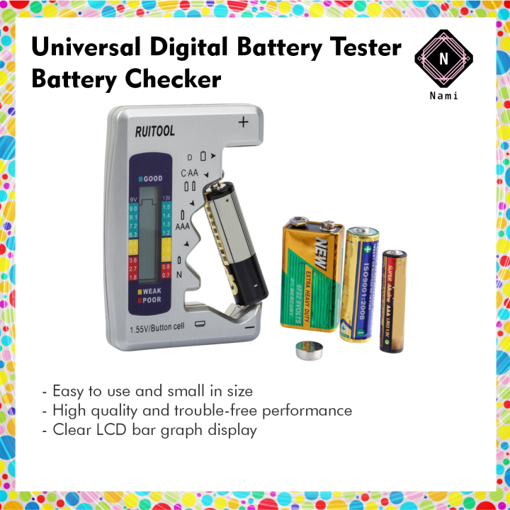 Universal Digital Battery Tester Battery Checker for all battery C AA