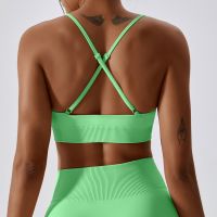 Seamless Sexy Yoga Bra Outdoor Running Quick-Drying Sports Underwear Womens Gym Pushing High Back Fitness Clothes Top Women