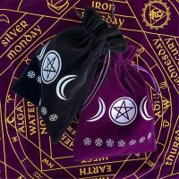 Hot Selling Velvet Pentagram Tarot Oracle Cards Storage Bag Runes Constellation Witch Divination Accessories Jewelry Dice Drawstring Package