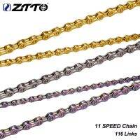 ZTTO 11 Speed Chain MTB จักรยานเสือหมอบ11 S 22S 33S ลูกแบดมินตันทนทานคุณภาพสูงโซ่โซ่ไฟส่องสว่าง116 Link ตัวเชื่อมอเนกประสงค์ลิงก์ที่หายไป