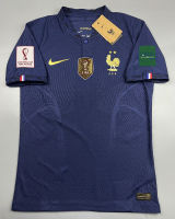 เสื้อบอล เพลเย่อ ทีมชาติ ฝรั่งเศส เหย้า 2022 Player France Home อาร์ม ฟุตบอลโลก World Cup 2022 ผ้าทอเกรดดีที่สุด