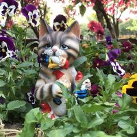 Cat Decoration Garden Statue Eats Dwarf Resin Garden Living Decoration Room Art