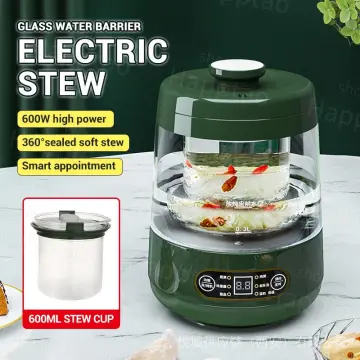 DMWD 1.5L Electric Mini Slow Cooker Stew Soup Porridge Health Pot