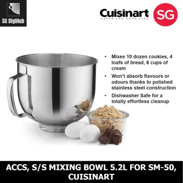 Cuisinart 5.5 Quart Stainless Steel Mixing Bowl for Model SM-50, SM-50MB-1