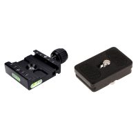 1 Set Aluminium 50Mm Quick Release Plate QR Clamp &amp; 1 Pcs PU-25 Arca Swiss Standard QR Quick Release Plate