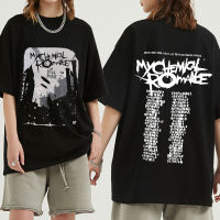 Printed T-shirt Double Sided Tour My Chemical Romance 2007 Tops Sign Band Punk Wax Short Sleeve Cotton T-shirt 100%