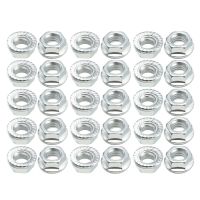 uxcell Carbon Steel Serrated Flange Hex Lock Nuts M8(100 pcs) Nails  Screws Fasteners