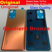 【▼Hot Sales▼】 jiejiu65879742 ฝาหลังเป็นกระจกแท้สำหรับ Xiaomi Redmi Note 10 Pro ฝาเคสด้านหลังประตู Note10อะไหล่ฝาปิด Pro Max