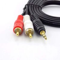 FORBETTER Sound Speakers 3.5mm to 2 RCA Male MP4 Jack Connector Adapter Cable Laptop Splitter DVD Phones 2 RCA Stereo 1.5M 3M 5M 10M Audio AUX Line