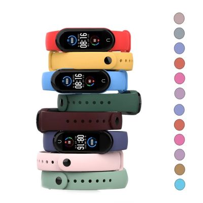 สายรัดสำหรับ Xiaomi Mi วง6 5 4 3 7ซิลิโคนสายรัดข้อมือสร้อยข้อมือเปลี่ยน MiBand 6 5ข้อมือสายรัด TPU สำหรับ Xiaomi วง6 5 4 7