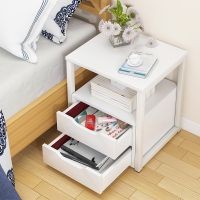 Bedside table modern home living room shelf sofa side cabinet simple bedroom storage with drawers