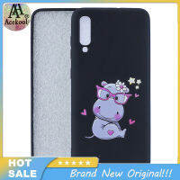 Acekool ฝาหลัง TPU นิ่มพิมพ์ลายการ์ตูนน่ารักสี HUAWEI P30,เคสป้องกันเต็มรูปแบบกันกระแทกกันลื่นพร้อมสายคล้องซิลิโคน