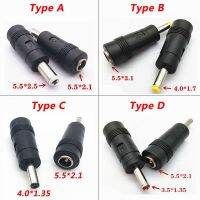 1/4pcs DC 5.5 x 2.1 MM female jack plug adapter Connectors to 5.5 x 2.5、4.0 x1.7、4.0×1.35、3.5×1.35 MM male tips power adaptor.  Wires Leads Adapters