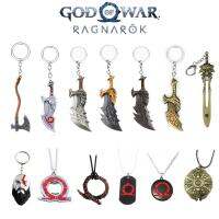 of War Ragnarok Kratos The Blades Chaos Leviathan Axe Keychain Necklace Game Accessories Jewelry