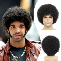 【CW】 BCHR Afro Kinkly Curly Wigs Synthetic Wig for Men Color Temperature