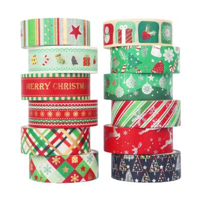 Tape Washi Paper Masking Painters Japan Christmas Party Adhesive Holiday Diary Scrapbook Cars Wrapping Gift Sticker