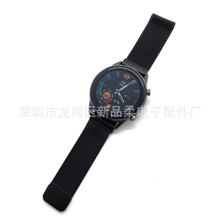 เหมาะสำหรับ-xiaomi-haylou-rt2-สายนาฬิกา-rt2-สายนาฬิกาแม่เหล็กมิลาน-22mm-สายรัดข้อมือสแตนเลส