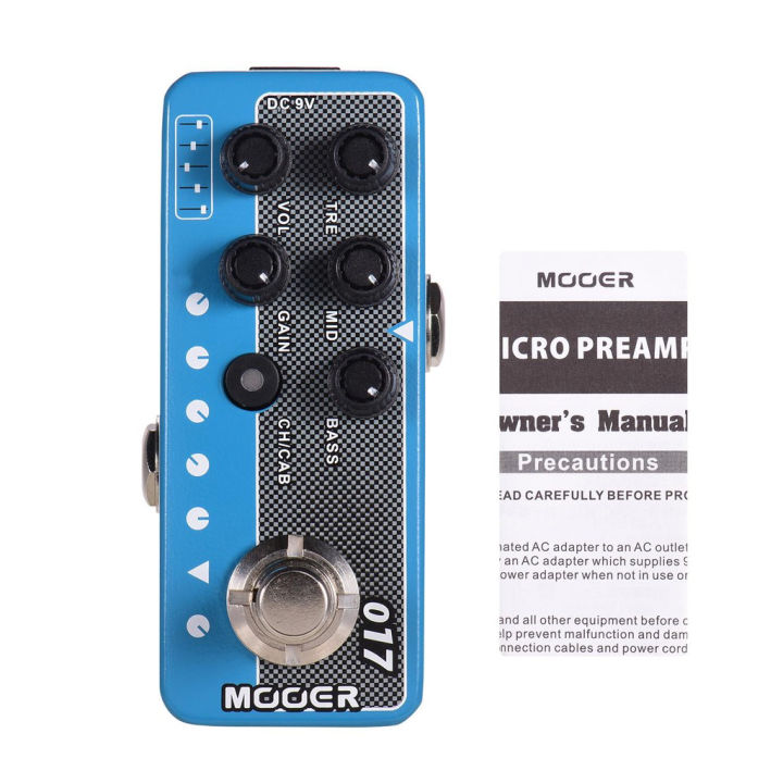 mooer-micro-preamp-017-เอฟเฟคก้อน-เอฟเฟคกีตาร์-แบบปรีแอมป์-preamp-ให้เสียงโทน-mesa-boogie-ให้เสียงดุดัน-ทรงพลัง-พร้อมโหมด-cab-sim