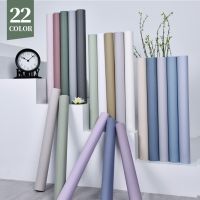 New Color Adhesive Vinyl Wallpaper Room Wardrobe Stickers Morandi Contact Paper