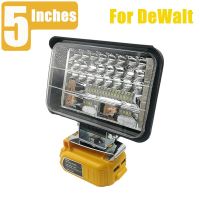 LED Work Light 60W 5A With USB Chargers For DeWalt Lithium Battery 20V 18V 12V