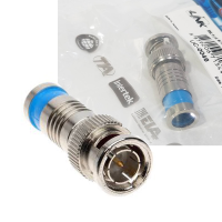 LINK UC-0046 BNC PLUG/CONNECTOR RG6, WaterProof, COMPRESSION Type (1 Pcs.) / หัวต่อสาย Coaxial ตัวผู้ แบบ BNC