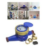 เครื่องวัดน้ำ Heavy Duty Brass Flow Measure Tap Cold Water Meter Home Garden Wet Table Measuring Tools Water Measuring