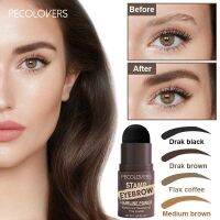 (Stream woman) PECOLOVERS One Step Eyebrow Stamp Shaping Kit Eye Brow Gel Stamp 10 Reusable Eyebrow Stencils แปรงคิ้วชุดแต่งหน้า