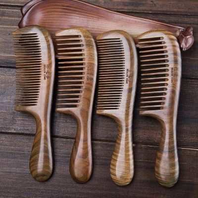 【CC】 Sandalwood Hair Comb Anti-Static Detangler Combs Wide Wood for Men Women Kids
