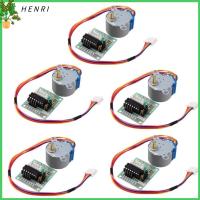 HENRI 5pcs พร้อมบอร์ดไดรฟ์5V ULN2003 5V stepper Motor 5สาย4เฟส ความเร็วลงก้าวมอเตอร์ ตัวขับมอเตอร์ คุณภาพสูงมาก Arduino Pi PIC Raspberry Pi