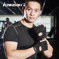 original 2023 New Fashion version Kawasaki sports gloves for men and women thin half-finger fitness gloves anti-sweat anti-slip anti-callousing horizontal bar riding wear-resistant and breathable