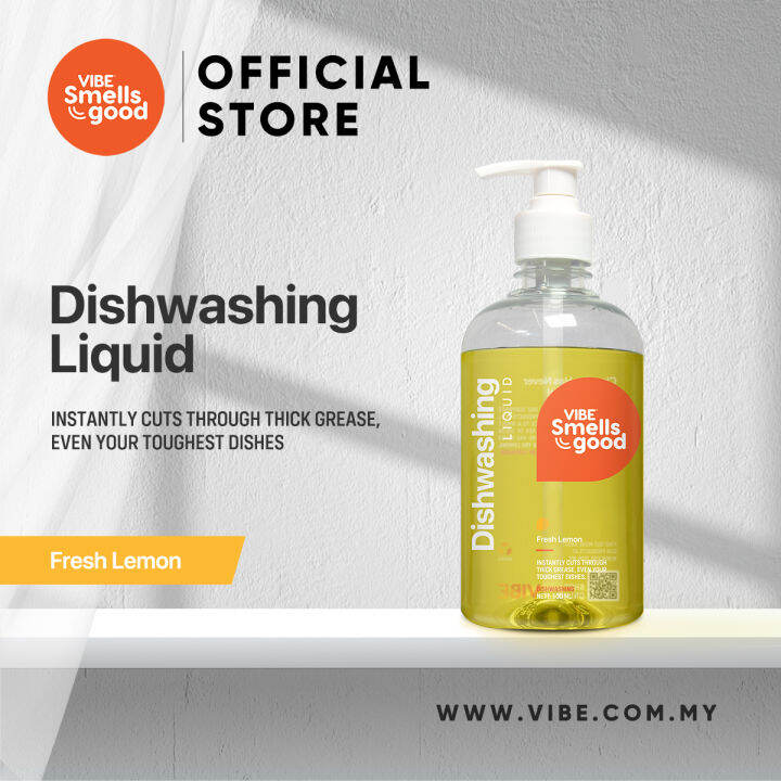 VIBE® Dishwashing Liquid 500ml Fresh Lemon | Lazada