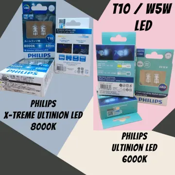 Philips X-treme Ultinon LED T10 W5W 6500K 50LM Bright White Light Turn  Signals License Plate Lamp 127996500KX1 - AliExpress