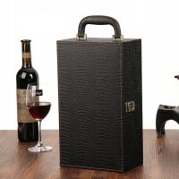 Wine Bottle Box Leather Luxury Bag 2 Red Wine Champagne Tote Carrier Handle Travel Case Organizer Gift S16 20 Dropship