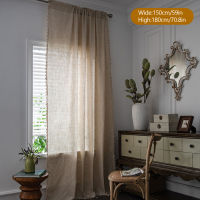 Cotton Linen Textured Curtains Windows Sheer Graceful Panels With Cotton Tassel For Bedroom Living Room Semi Blackout Window Bohemian Decoration Drapes