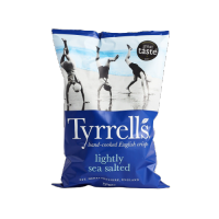 Tyrrells Lightly Sea Salted Potato Chips ขนม มันฝรั่งทอด ขนมขบเคี้ยว 150g