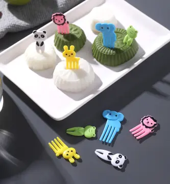 6/10/50 Pcs Mini Animal Food Picks For Kids Cute Food Fruit Fork Bento Box