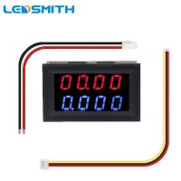 【☊HOT☊】 longshe8147471 Ledsmith เครื่องวัดเครื่องวัดแรงดันไฟฟ้าแบบดิจิตอลไฟฟ้ากระแสตรง0-200โวลต์10a,Led สีแดงสีฟ้าแอมมิเตอร์แบบคู่จอแสดงแอมป์โวลต์มาตรวัดแรงดันไฟฟ้ารถยนต์