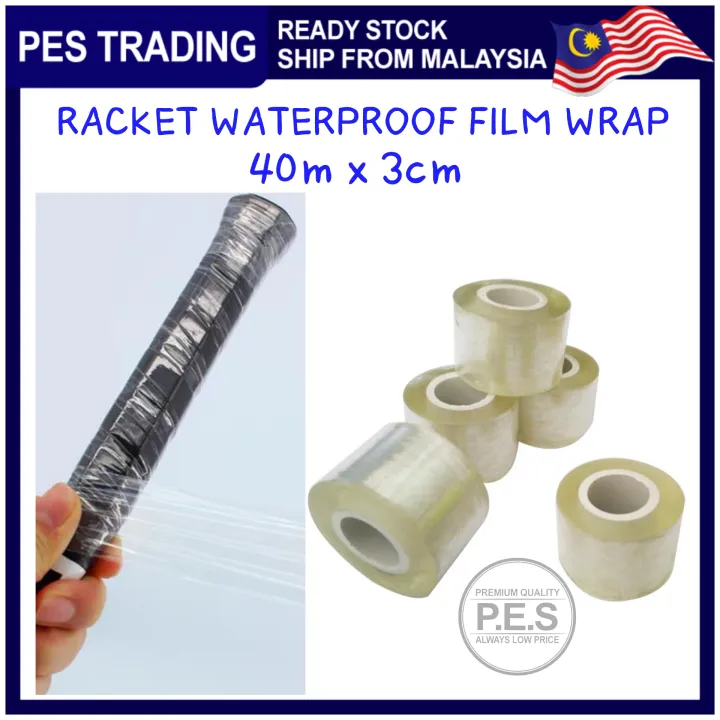 BADMINTON RACKET TRANSPARENT WATERPROOF FILM WRAP 40M X 3CM Lazada