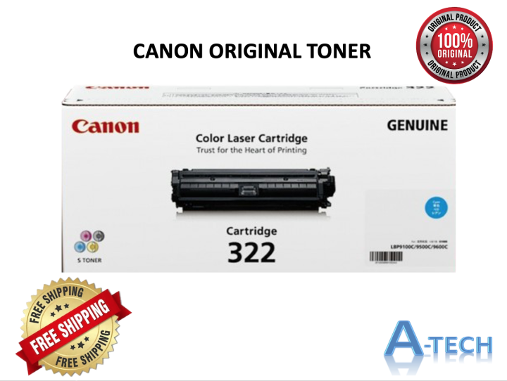 CANON 322 Original Toner Cartridge (CYAN) | Lazada