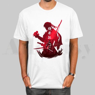 Fashion T-shirt For Men And Women Japanese Style Jin Sakai Samurai Ghost Of Tsushima Short Sleeve Shirt 100% Cotton