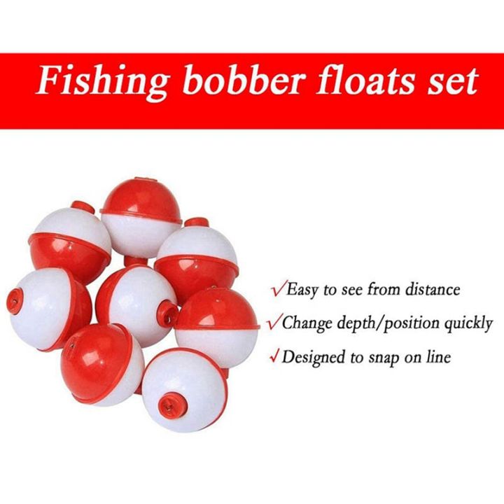 60pcs-fishing-bobbers-1-inch-push-button-snap-on-fishing-floats-bobber-red-and-white-fishing-float-and-bobbers