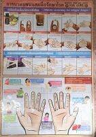 โปสเตอร์แสดงภาพ การนวดแขนและมือรักษาโรค MASSAGE ARMS AND HAND FOR CURE ขนาดกว้าง22นิ้ว ความสูง32นิ้ว