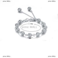 pime MALL แฟชั่นผู้หญิงความงามเงินชุบ Hollow Ball สร้อยข้อมือกำไลข้อมือเสน่ห์เครื่องประดับ