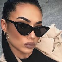 ☃ Sexy Cat Eye Sunglasses Woman Brand Designer Mirror Black Triangle Sun Glasses Female Lens Shades for Ladies Eyewear UV400