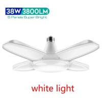 38W E26 4 Blade Angle Adjustable Ceiling Lamps Deformable LED Garage Light Warehouse Ceiling Lighting Lighting Bulbs Tubes