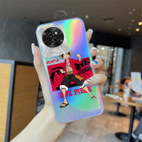 เคสใส่โทรศัพท์ Hp Itel S23การ์ตูนอนิเมะลูฟี่เลเซอร์สีรุ้งเคสมือถือโปร่งแสงขอบบางเฉียบ TPU นุ่มมากเคสกันกระแทกมีสีสันในตัวบัตรเลเซอร์เคส