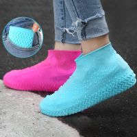 2pcs Rubber Shoes Cover Waterproof Rubber Rain Boots Woman Rain Shoe Cover Reusable Shoe Protection Covers Non-Slip Water Boots Rain Boots